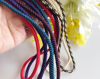 Pure Silk 3 Ply Twisted Cord 1mm Yorihimo 3 Color Mix 3