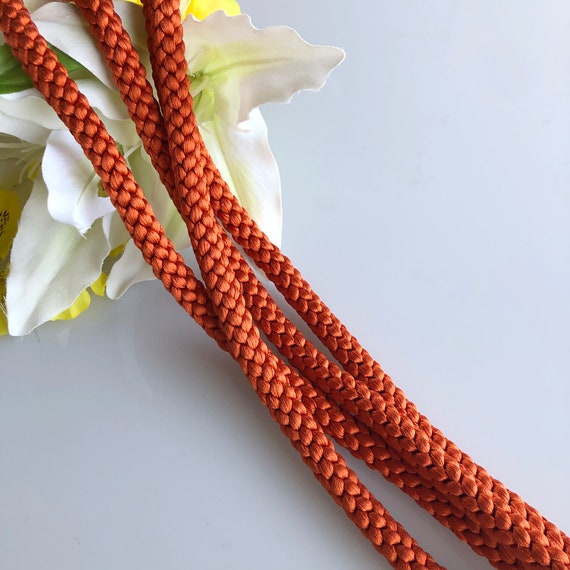 Silk round braided cord kumihimo 10mm 100cm THICK Japanese silk cord  Kara-uchi-himo 16 strand braid/MADE in JAPAN