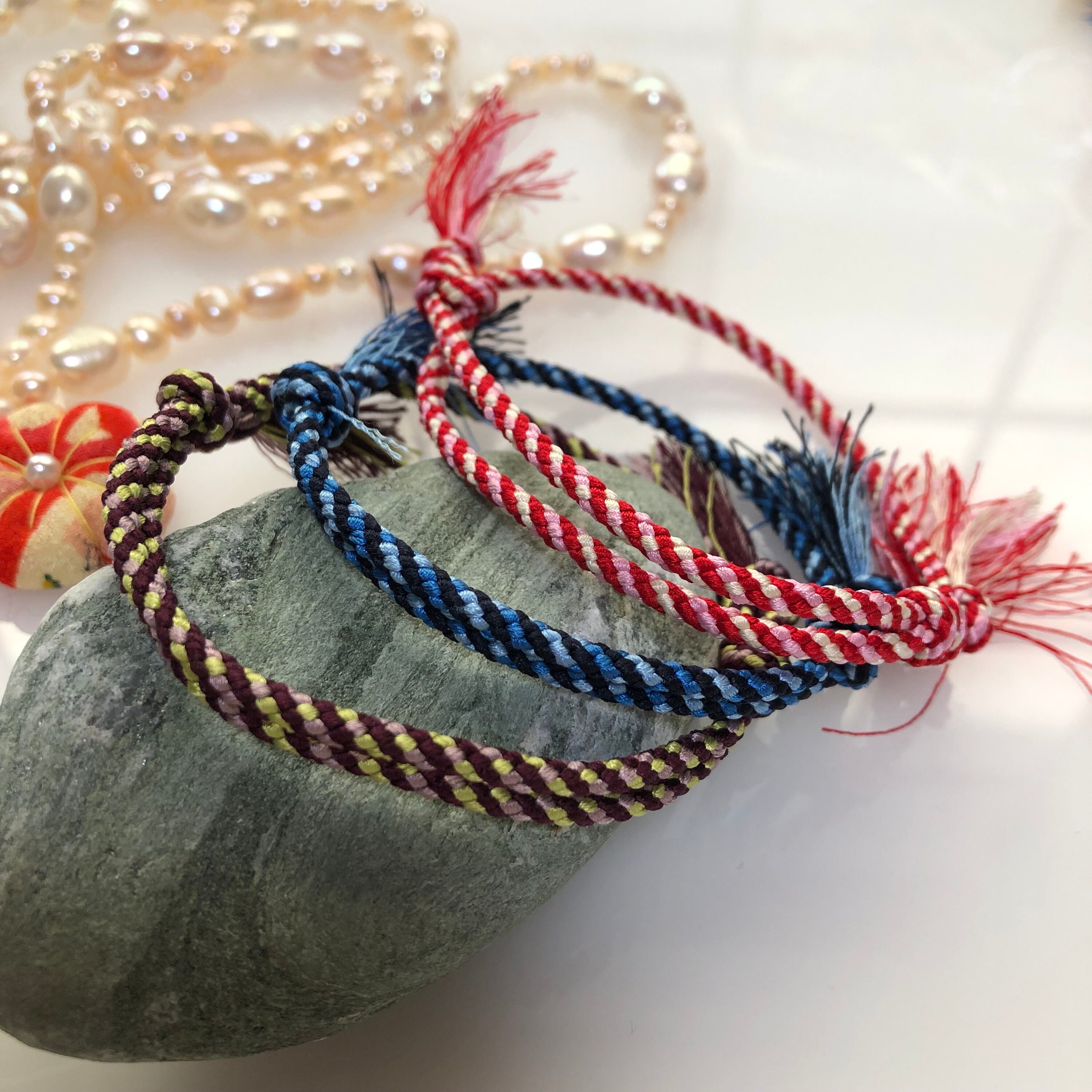 フラメンコ アクセサリー等色々 セット Adjustable Silk Friendship Bracelet Spiral Braided Cord