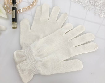 Maulbeerseide Schlafhandschuhe Handpflege Schönheit aus JAPAN-Seide 100% für Frauen / gesponnene Seide / Spa / Seide über Nacht Handschuh / gut für Geschenk
