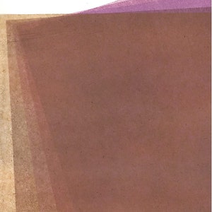 May include: Abstract art print with layers of brown and purple watercolor paint. The colors blend together to create a soft, ethereal effect.