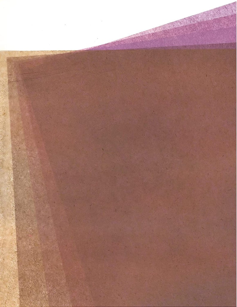 May include: Abstract art print with layers of brown and purple watercolor paint. The colors blend together to create a soft, ethereal effect.