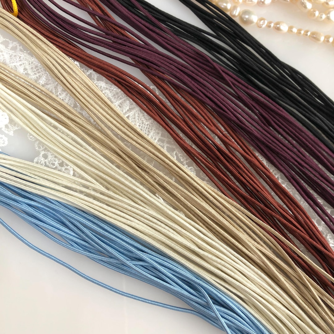 Japanese Silk Elastic Braided Cord – 1.6–1.8mm Stretch Bracelet