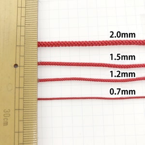 Black Silk round braided cord kumihimo Japanese silk cord/0.7mm2mm/1 meter Edo-uchi-himo 8 strand braid/for jewelry/ Kyoto kumihimo/ 44 image 10