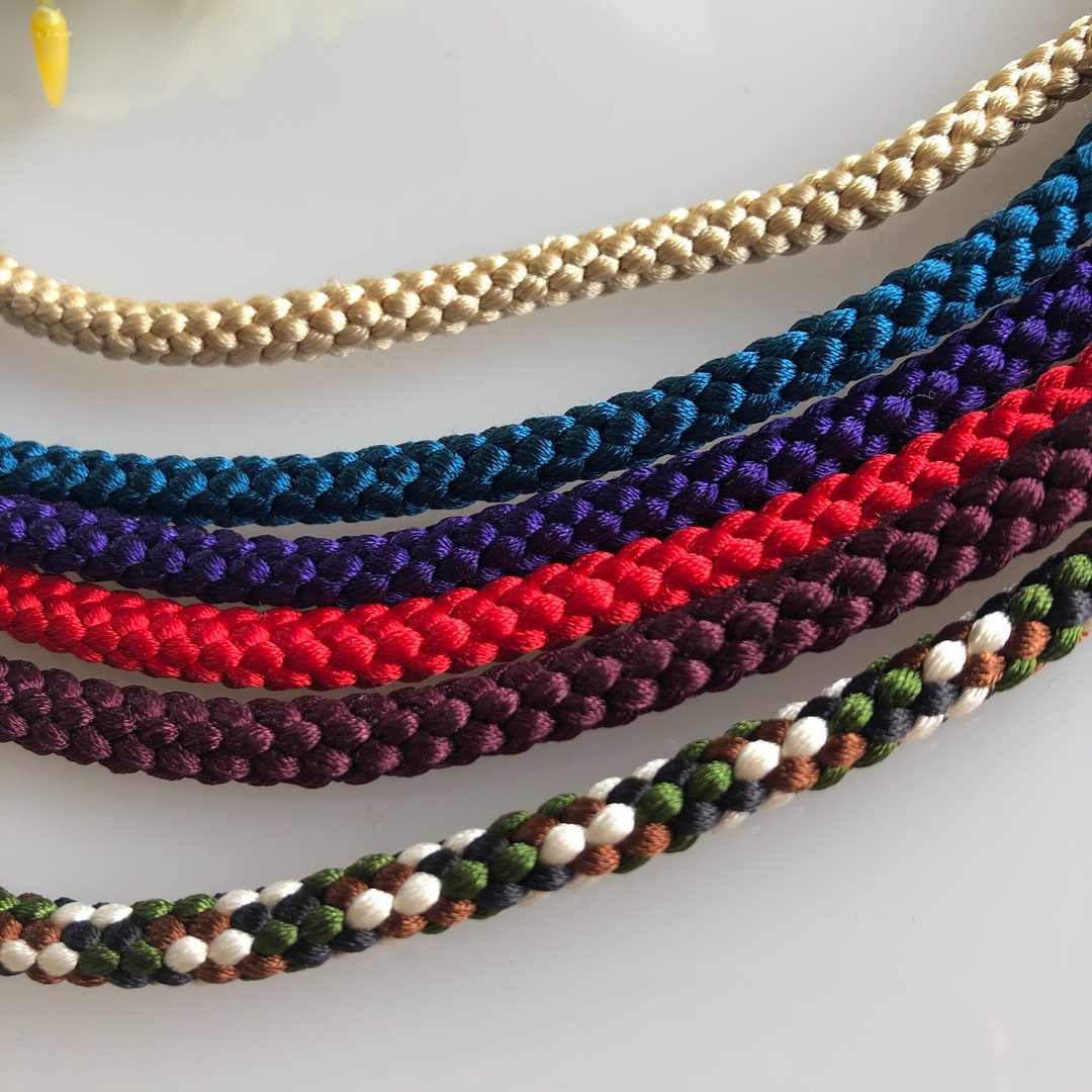 Silk Round Braided Cord Kumihimo 5mm Japanese Silk Cord Etsy