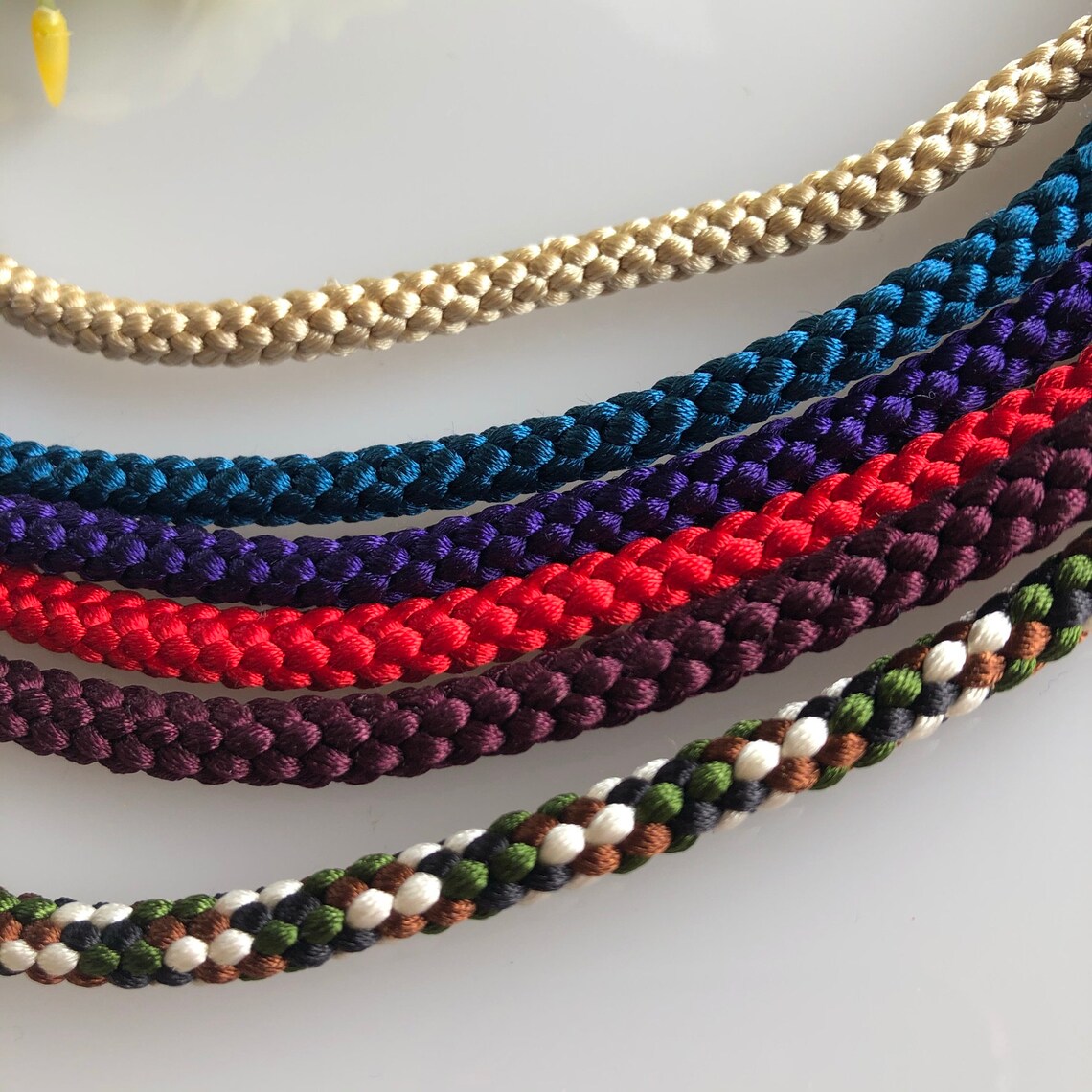 Silk Round Braided Cord Kumihimo 5mm Japanese Silk Cord Etsy