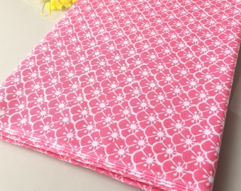 Tenugui towel fabric uncut  Japanese traditional pattern "Ume-bachi bowl of plum blossoms"  /Cotton 100% / Made in Japan