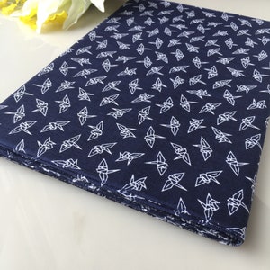 Tenugui roll Japanese tenugui towel 900cm uncut bolt/Japanese traditional pattern "Origami Orizuru Crane"  /Cotton 100% / Made in Japan