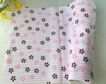 Japanese tenugui towel fabric uncut  Japanese traditional pattern "Flowing SAKURA"  /Cotton 100% / Made in Japan