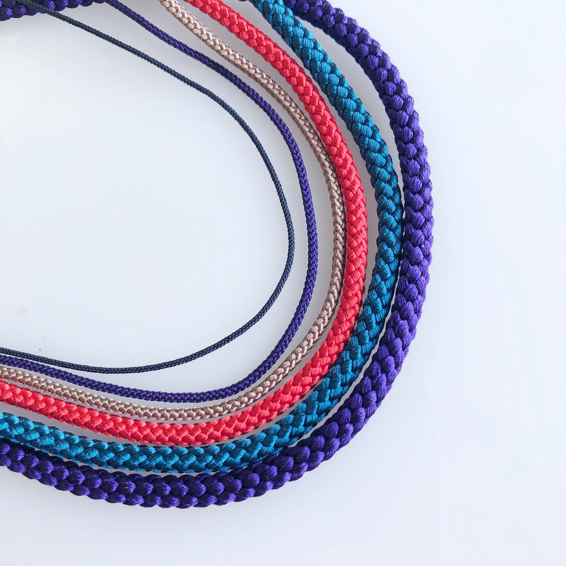 Silk Round Braided Cord Kumihimo 4mm 1meters Japanese Silk Etsy