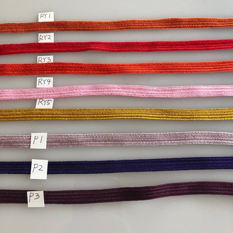 Sageo cord 11mm thickness 3mm 240cm/MADE in JAPAN/ Japanese samurai sword silk cord/ Sword Cord Sword Straps image 6