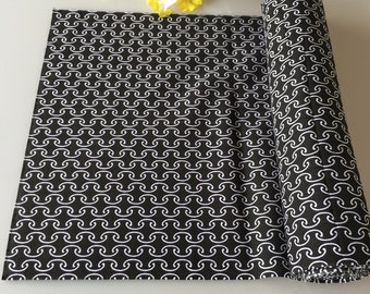 Japanese tenugui towel fabric 90cm Japanese traditional pattern "Kantsunagi"ring""  /Cotton 100% / Made in Japan / 90cmx 33cm