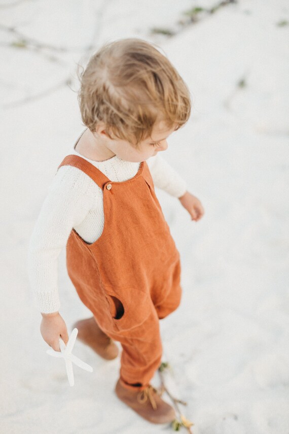 kids linen overalls