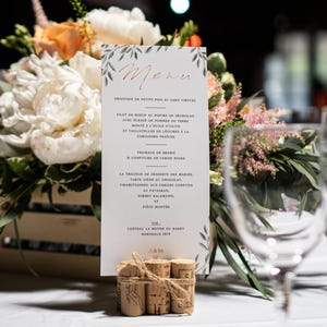 Menu Mariage, Menus, Menu pampa, Plan de table, Menus Mariage France, Papeterie de table, bohème chic