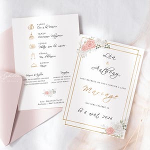 Hochzeitseinladungen, Schicke Hochzeit, Hochzeitseinladungen Frankreich, Hochzeitskarten, Sybillebyaline