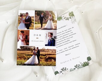 Wedding thanks, France wedding, thanks, thank you wedding, eucalyptus, thank you, thanks