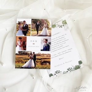 Wedding thanks, France wedding, thanks, thank you wedding, eucalyptus, thank you, thanks