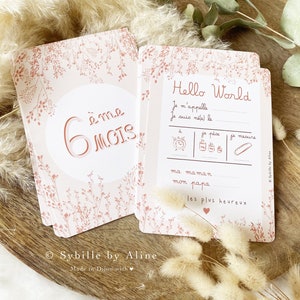 Cartes étapes, cartes étapes bébé, naissance, mixte