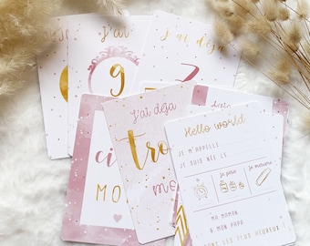 Milestone cards, Baby milestone cards, Birth milestone cards, girl or boy