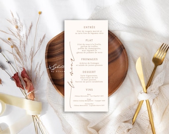 Wedding Menu, Menus, Chic Menu, Table Plan, Wedding Menus France, Table Stationery