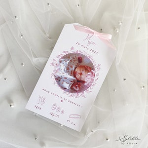 Birth announcement, Baby announcement, Birth, France announcement, Girl birth
