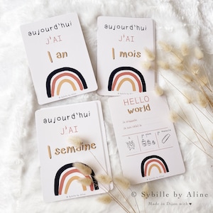 Cartes étapes, Cartes étapes naissance,  cartes étapes bébé, cartes étapes mixte