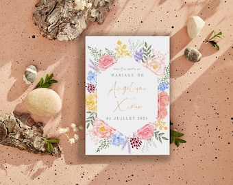 Wedding invitations, Wedding invitations France, Wedding cards, flower invitations