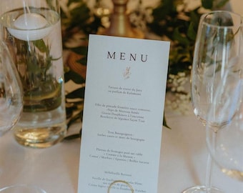 Wedding Menu, Table Plan, Wedding Menus France, Table Stationery, Table Numbers