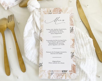 Wedding Menu, Pampa Menu, Table Plan, Wedding Menus France, Table Stationery, Table Number