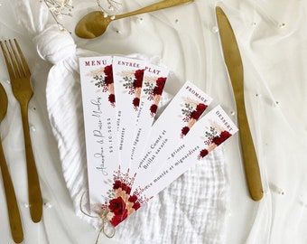Wedding Menu, Shuttered Menus, Original Menu, French Wedding Menus, Table Stationery, Table Number