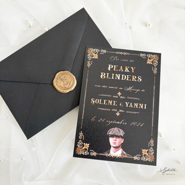 Faire-part Mariage, Faire-part Mariage France, Peaky blinders, Wedding cards