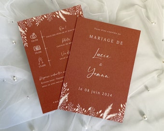 Faire-part Mariage, Faire-part Mariage France, Terra Cotta, Boheme, Wedding cards