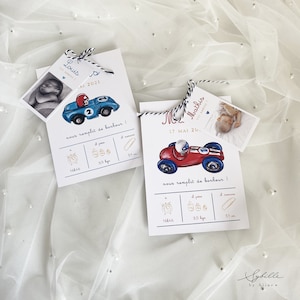Car birth announcement, Baby announcement, Birth, France announcement, Boy birth