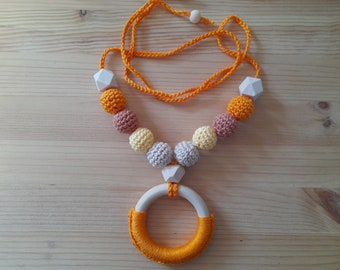 Collier d'allaitement - collier au crochet pour maman et nouveau-né - soin bébé - idée cadeau naissance - cadeau pour nouvelle maman