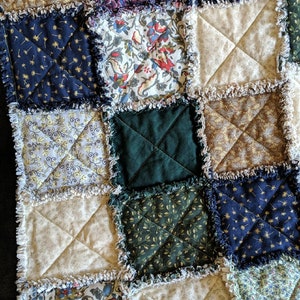 Hues of Autumn Rag Quilt, Blanket, Throw, Patchwork, Handmade, Fall ...