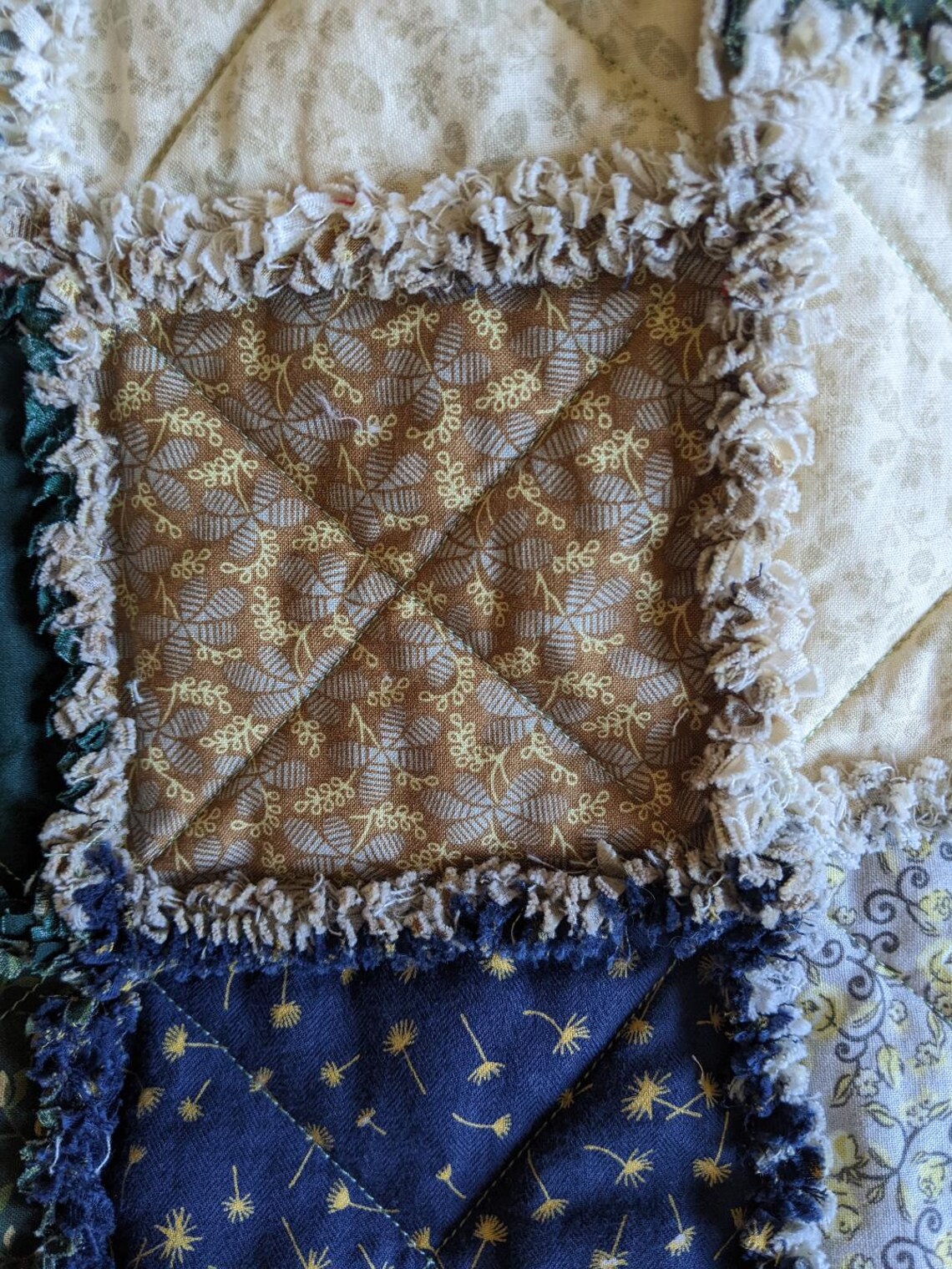 Hues of Autumn Rag Quilt, Blanket, Throw, Patchwork, Handmade, Fall ...