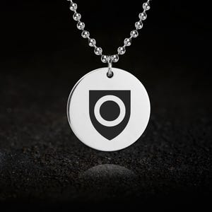 Minimalist Shield Necklace for Owner, Mistress, Master, Domme or Dominant