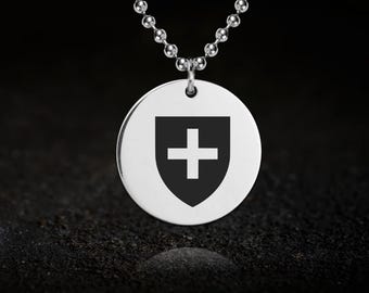 Minimalist Shield Necklace for Female Owner, Mistress or Domme