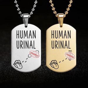 Human Urinal Necklace, Mature Adult Jewellery, Water Sports Necklace