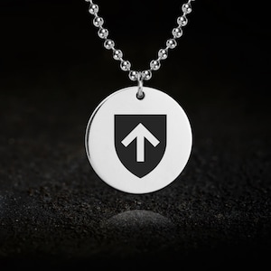 Minimalist Shield Necklace for Male Owner, Master or Dominant
