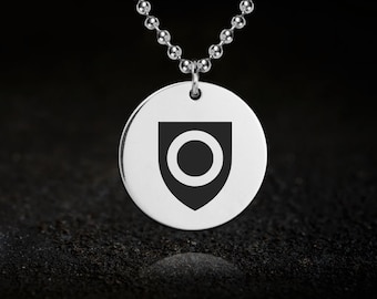 Minimalist Shield Necklace for Owner, Mistress, Master, Domme or Dominant