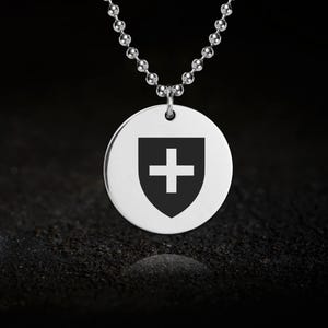 Minimalistische schildketting voor vrouwelijke eigenaar, minnares of domoor