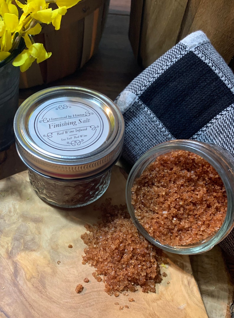 Red Wine Infused Salt / Flavored Salt / Cooking Gifts / Etsy