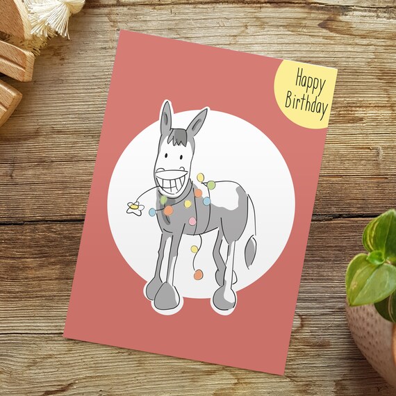 Esel Geburtstagskarte Geschenk für Eselliebhaber Etsy