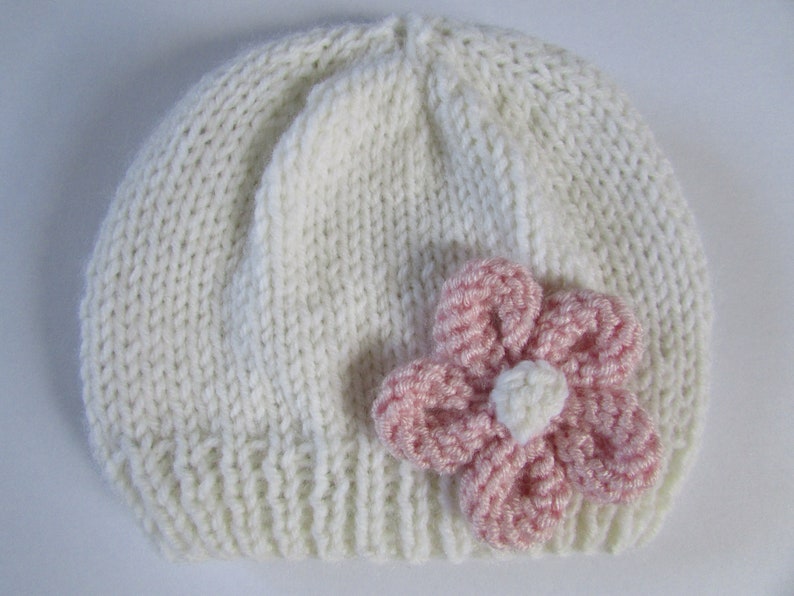 Pdf Baby Knitting Pattern Premature to 1 Year Old Babys Girls Beanie