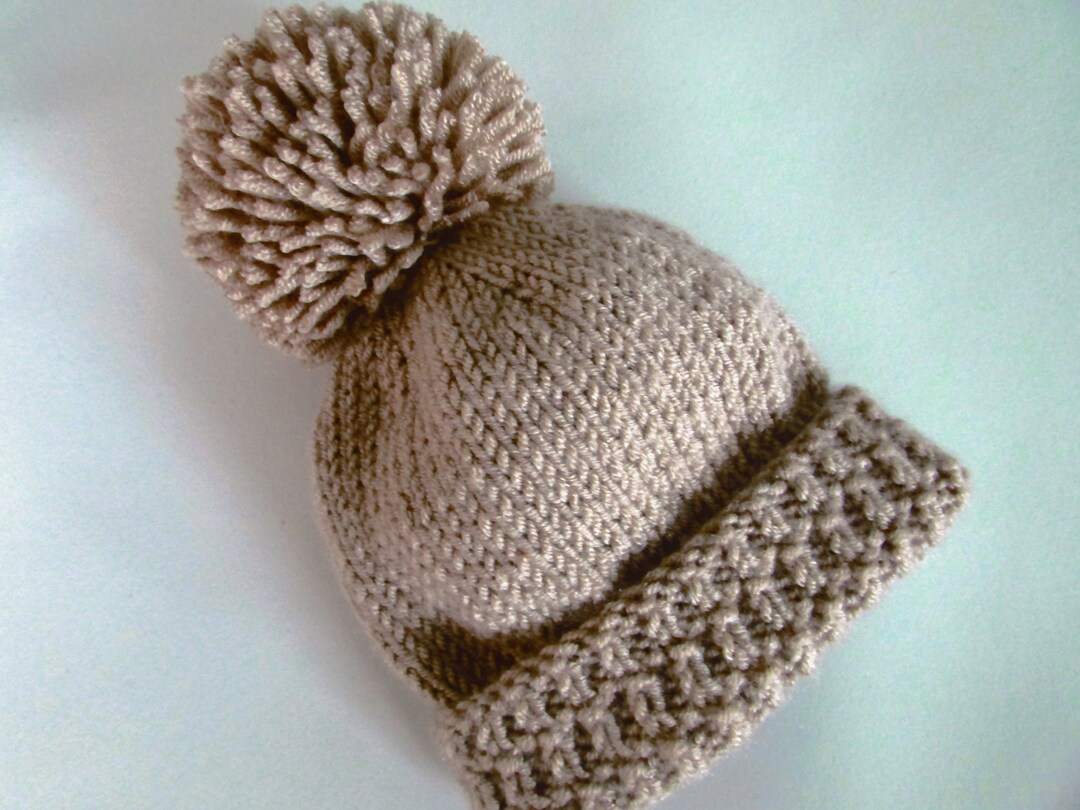 PDF Baby Knitting Pattern to Knit a Pom Pom Hat From Premature to 1 Years Old , 6 Sizes to Knit ...
