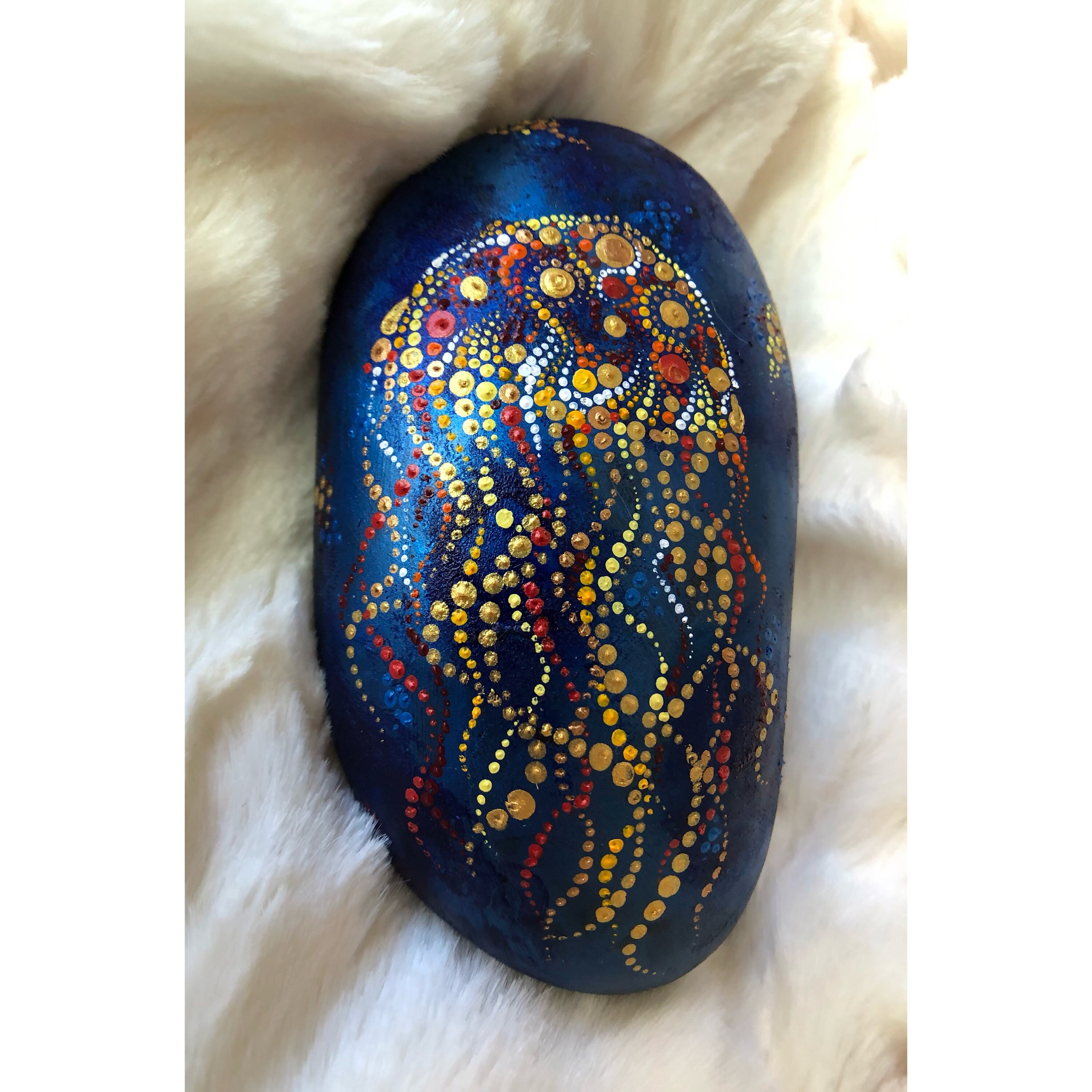 Metallic Jellyfish Rock Painting Etsy