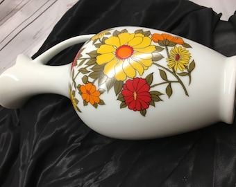 Vase "Royal Porzellan Bavaria KPM Germany Handarbeit", floral decor. Original vintage from midcentury 60s/70s very good condition! 11.4"