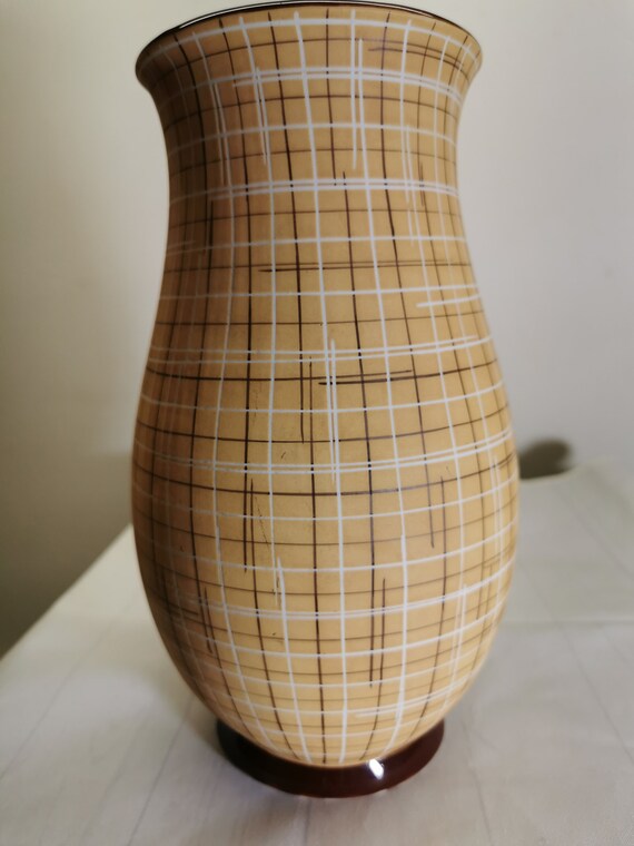 Art Déco AMPHORA Ceramic Porcelain VASE * Checkered * 1920s