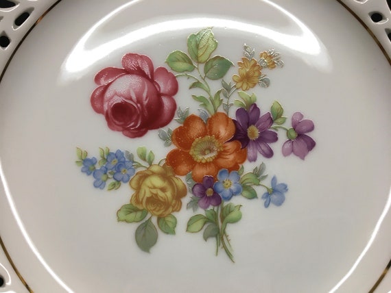 SCHUMANN-ARZBERG-BAVARIA Candy Bowl * Reticulated Porcelain Plate